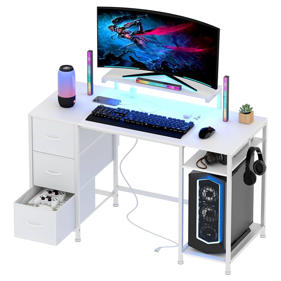 Amazon | LunarLight パソコンデスク ゲーミングデスク モニター