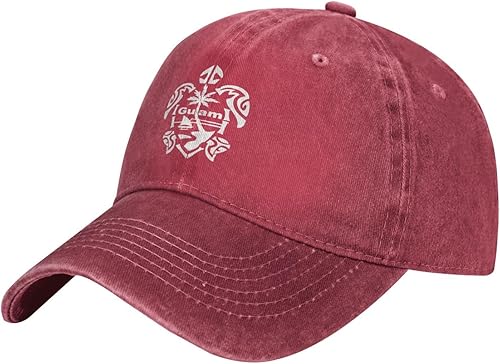 Miniatura 2 de fwoeqiz Guam - Gorra de béisbol de algodón lavado con diseño de tortuga, color negro, unisex, ajustable