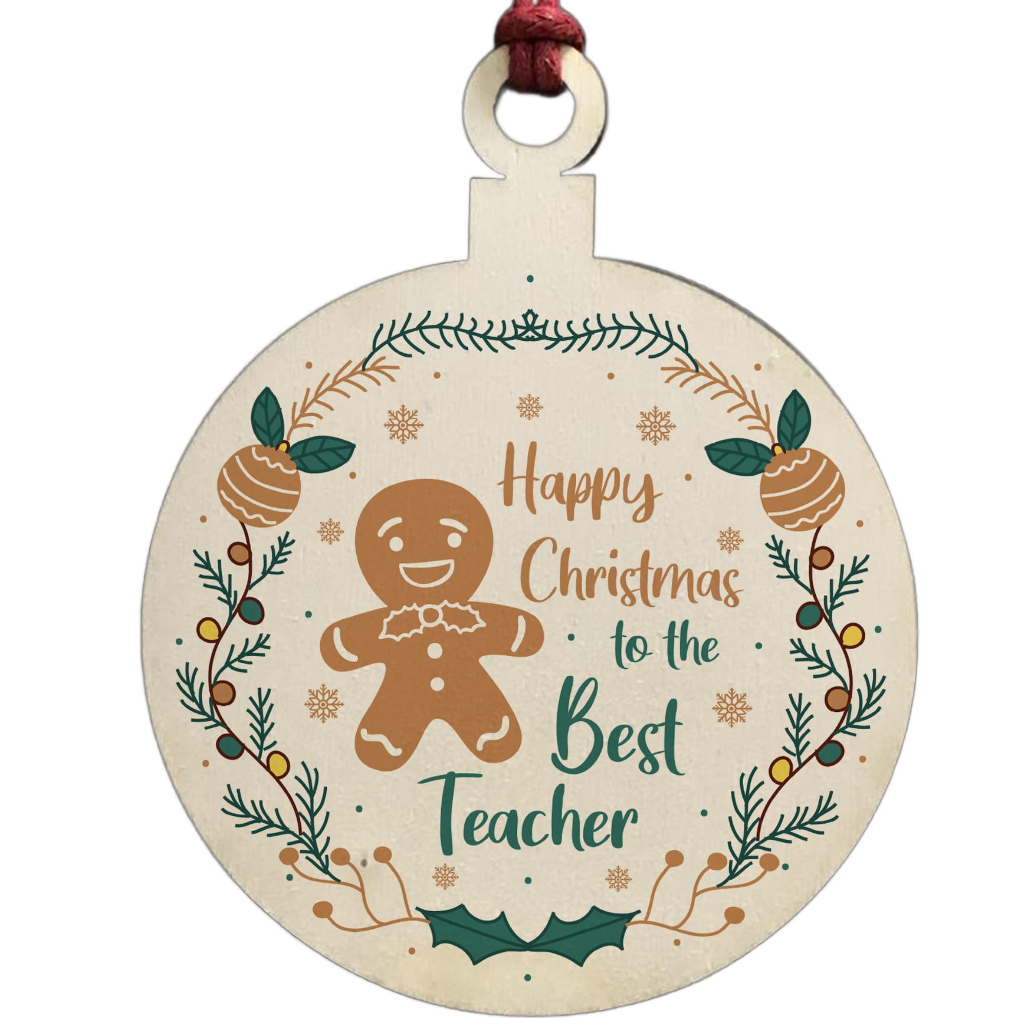 Teacher Gift For Christmas Gingerbread Design Thank You Gift From Student Keepsake