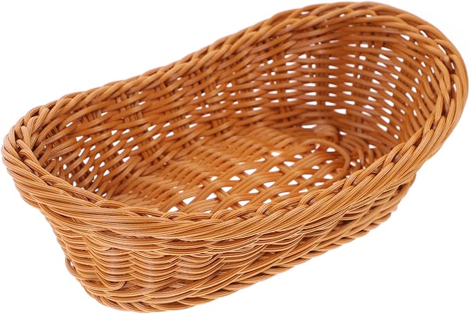 Cesto Portaoggetti In Rattan Intrecciato URFEDA - Multiuso Per Frutta, Pane E Decorazione Cucina - Taglia Piccola (20x13x8 Cm) - 2