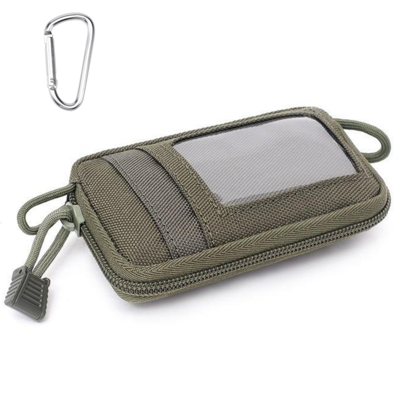 1000D Tactical Daily Carry Pouch Wallet Outdoor Key Coin Purse Belt Waist Bag Fanny Pack Earphone Bag for Hunting Camping (Green)