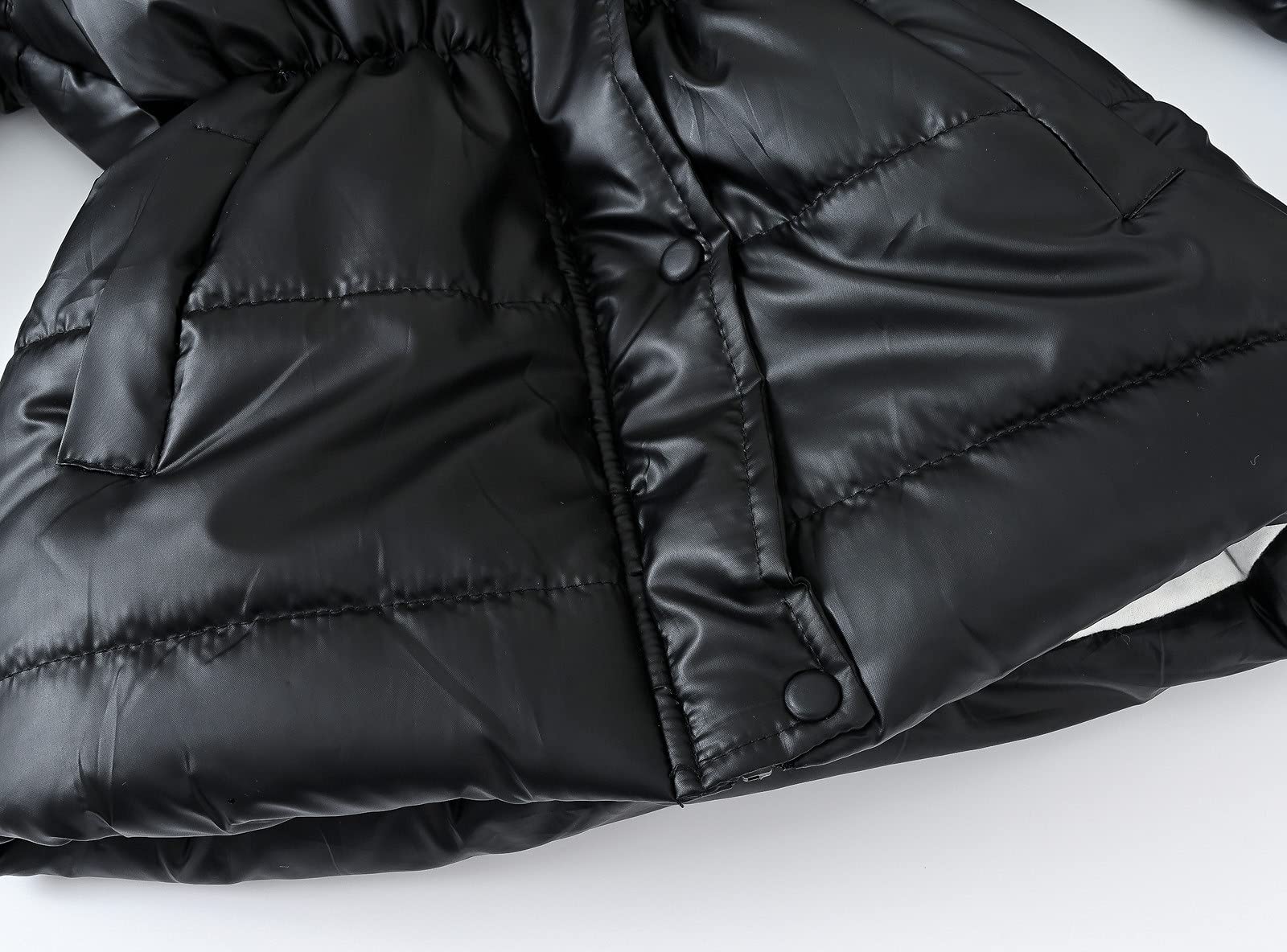 Filles Manteau D'hiver Enfants Chaud Fourrure À Capuche imprimé/Solid Blouson éPais Fermetures éclair Manches Longue Manteau Migonne Mode Veste pour Âge 2-13 Ans