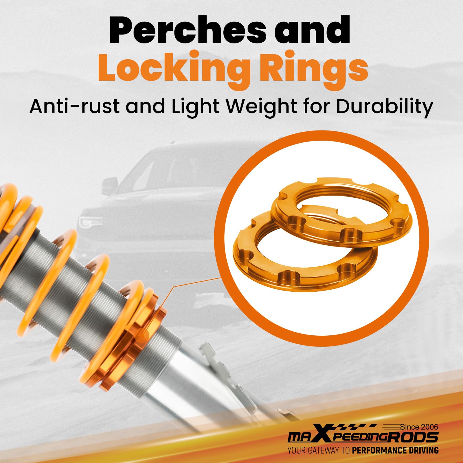 maXpeedingrods Sospensioni coilover Kit per Serie 3 E36 Tutti i Modelli Senza ammortizzatori Campact M3 dal 1992 in Poi