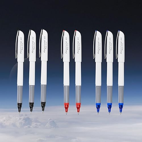 Miniatura 2 de Bolígrafo de bola de tinta Pentel Floatune, (0.8mm), punta media, tinta negraazulroja, paquete de 8 bolígrafos (BY108PF8OFC)