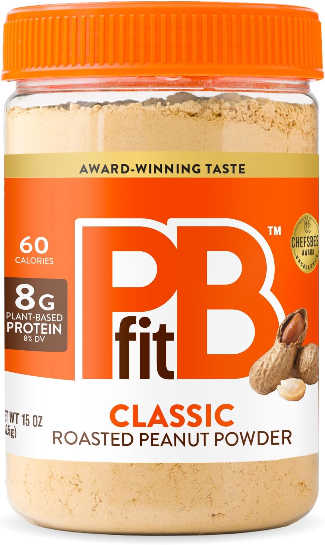 All-Natural Peanut Butter Powder 15 Ounce, Peanut Butter Powder from Real Roasted Pressed Peanuts, Low in Fat High in Protein, Natural Ingredients