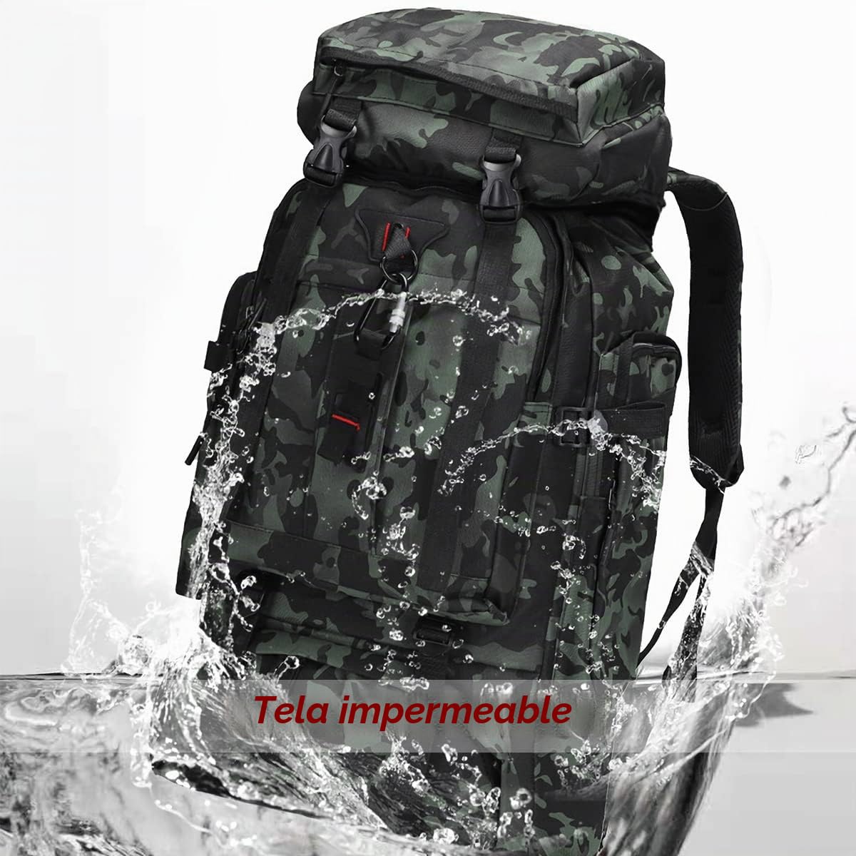 A-QMZL Mochila de senderismo 80L, mochilas de senderismo, mochila de viaje, mochila para alpinismo impermeable, Daypack de escalada camping y turismo para hombre y mujer
