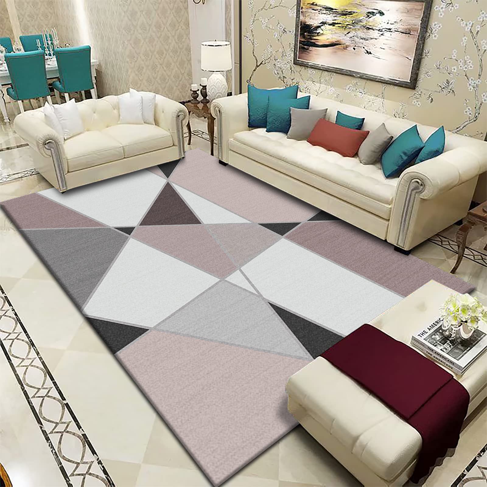 Tapis antidérapant salon sécurisé pour enfants et animaux