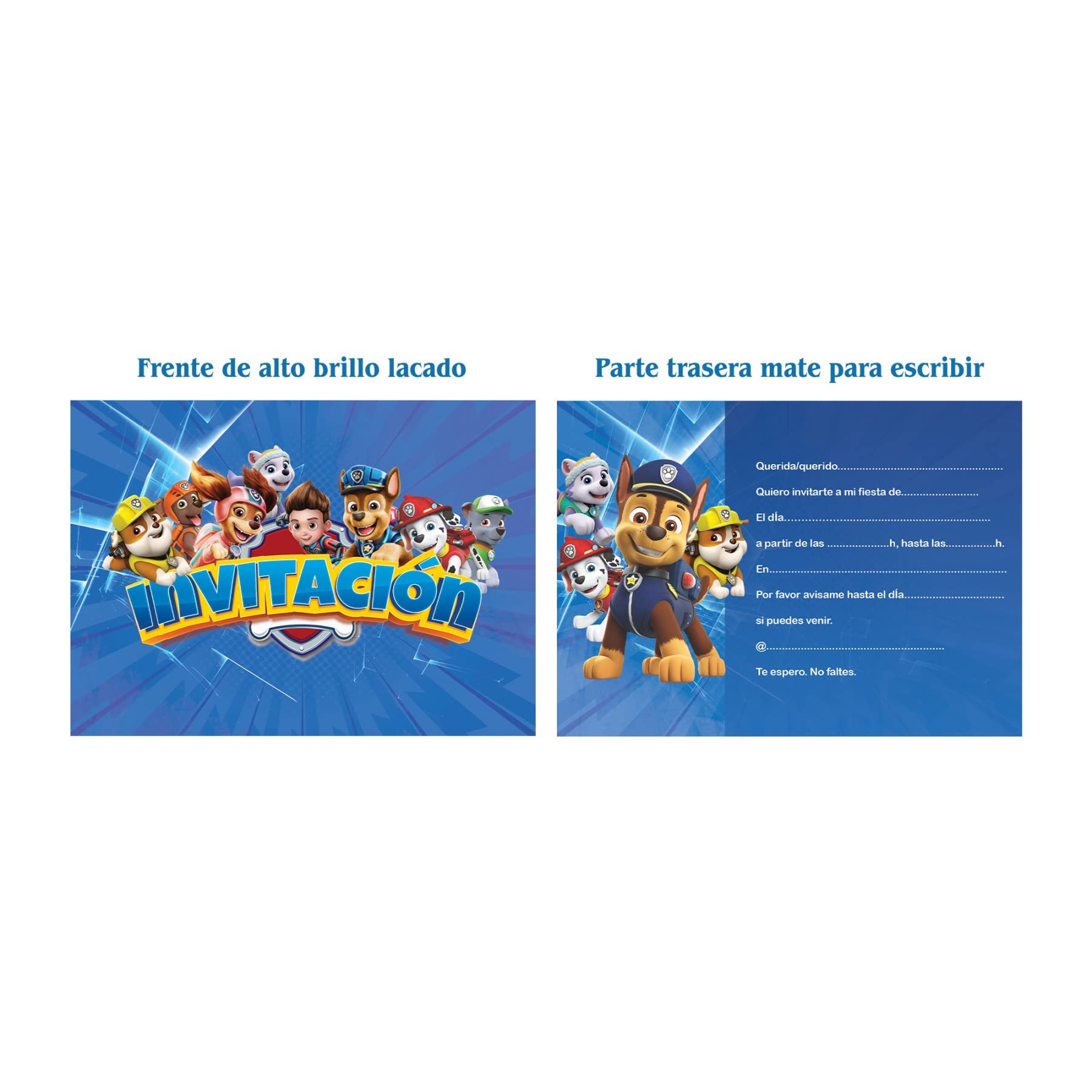 Invitation anniversaire enfant à gratter – Thème Pat Patrouille fun Invitation anniversaire enfant à gratter – Thème Pat Patrouille fun