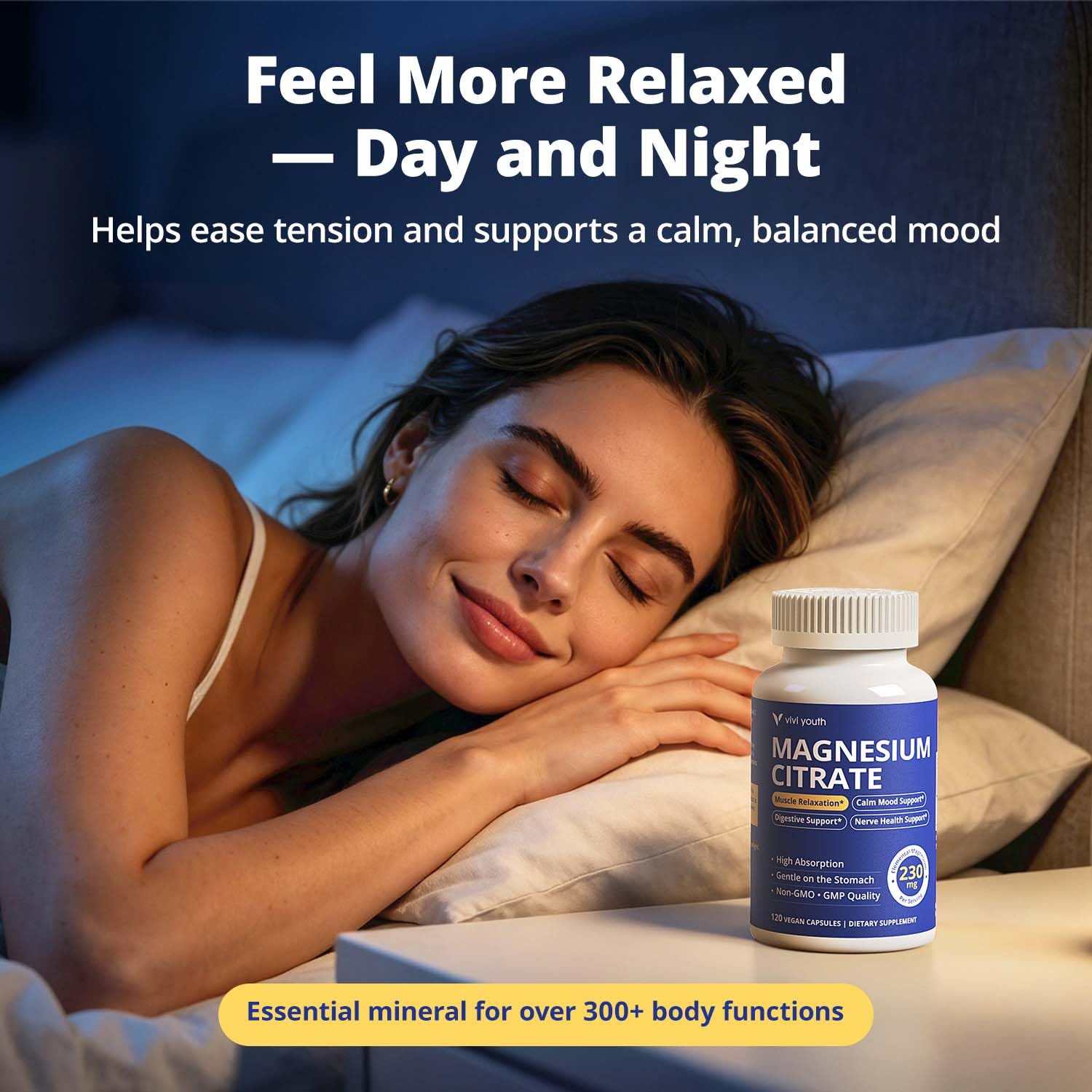 Magnesium Citrate 230mg Elemental 120 Capsules, 60-Day Supply — Amazon image 4