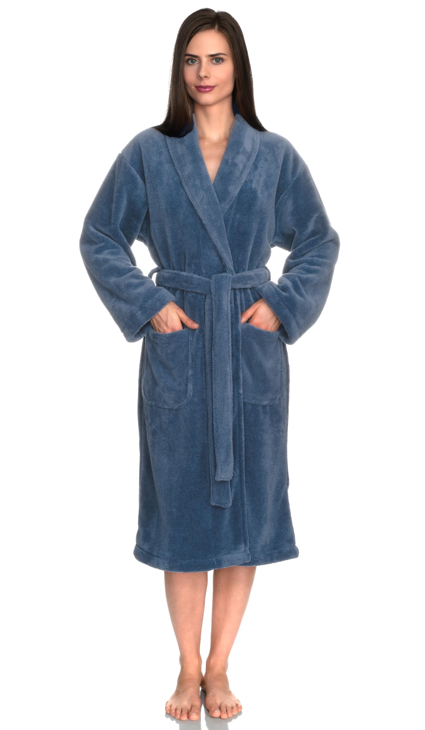 TowelSelections Womens Robe Super Soft Plush Bathrobe Fleece Spa Bath Robe for Women