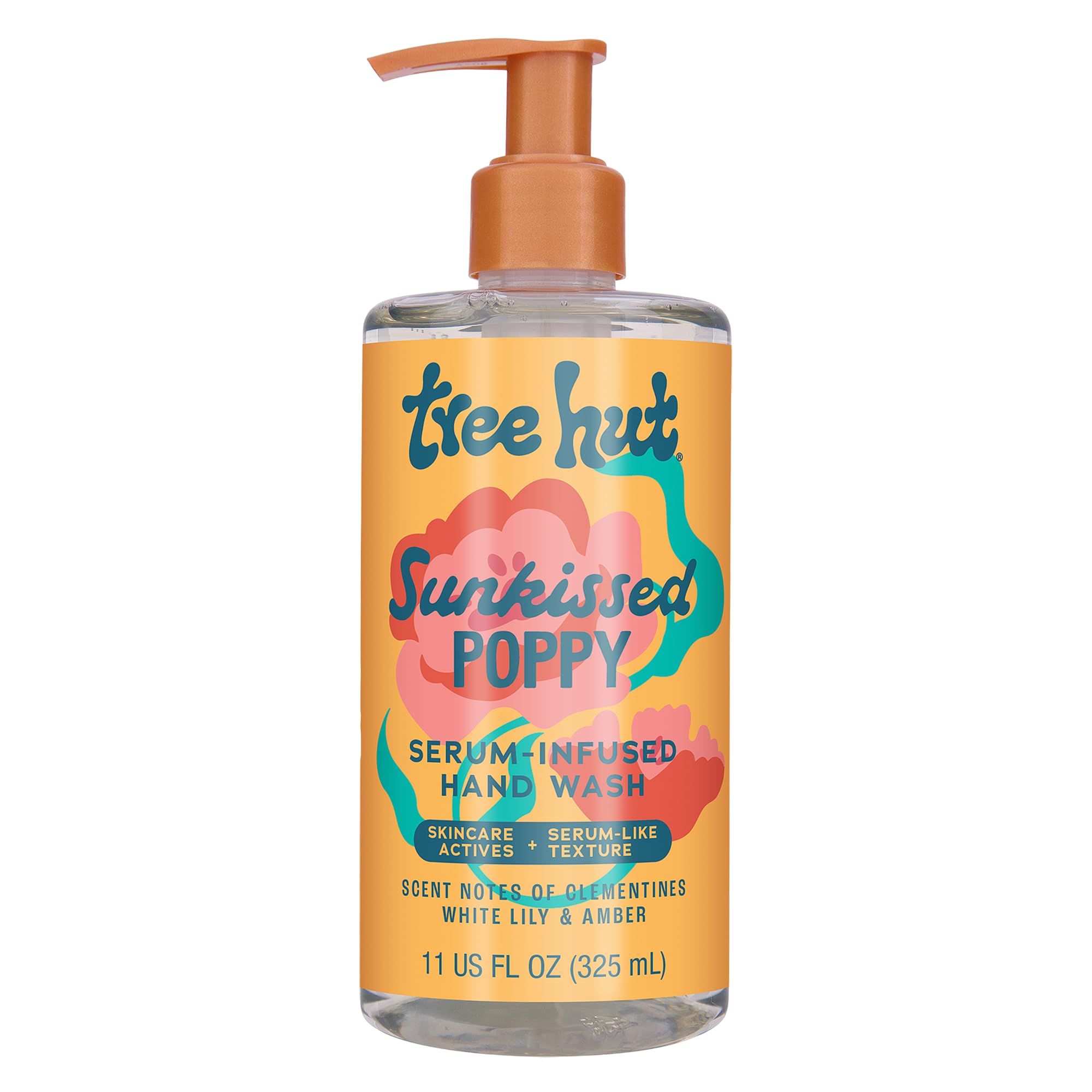 Tree Hut Sunkissed Poppy Serum Infused Hand Wash | Nourish & Hydrate Hands with Strengthening Skin Care | Long Lasting Scent | Cleanse & Lock in Moisture | 11 fl oz.