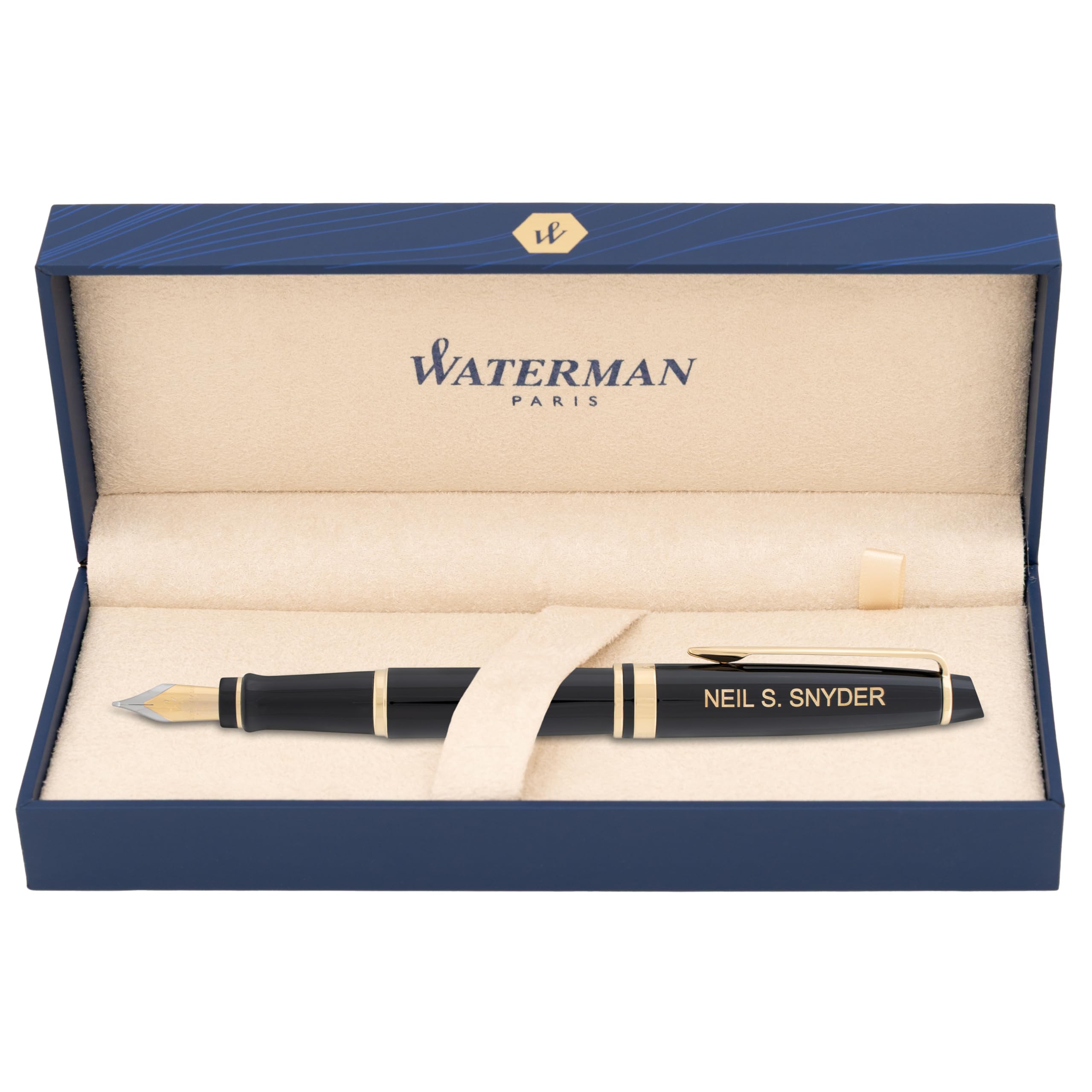 一流メーカー商品 WATERMAN エキスパート ブラック 万年筆 フランス製