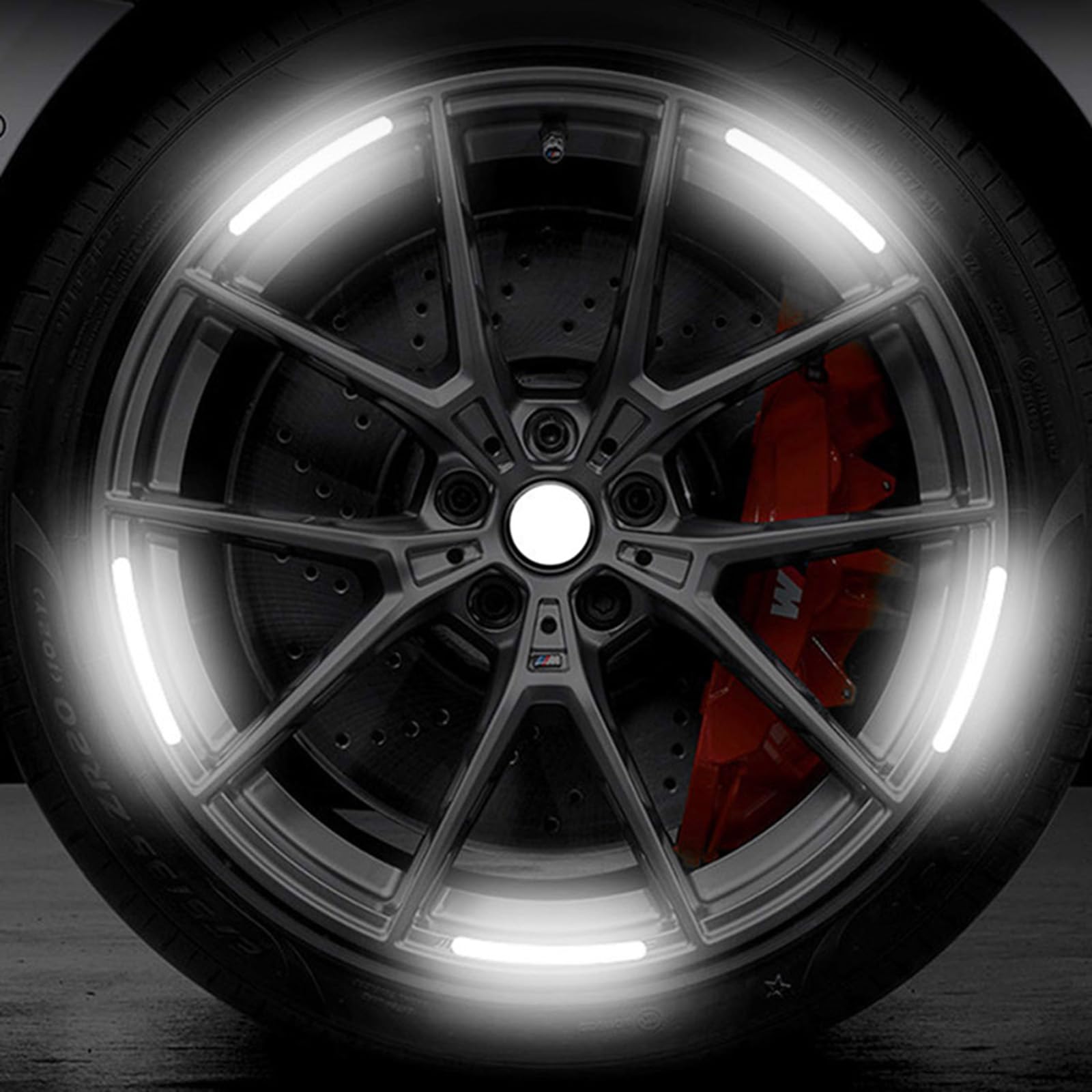 20 Adesivi Riflettenti Blu Per Cerchioni Auto – Strisce Decorazione Ruote, Vinile