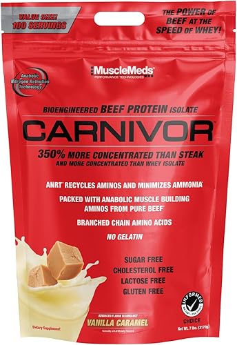 Vista 19 de MuscleMeds Carnivor Aislado de Proteína de Res, 0 Lactosa, 0 Azúcar, 0 Grasa, 0 Colesterol, Cereal de Tostada de Canela, 4 Lb, 56 Porciones