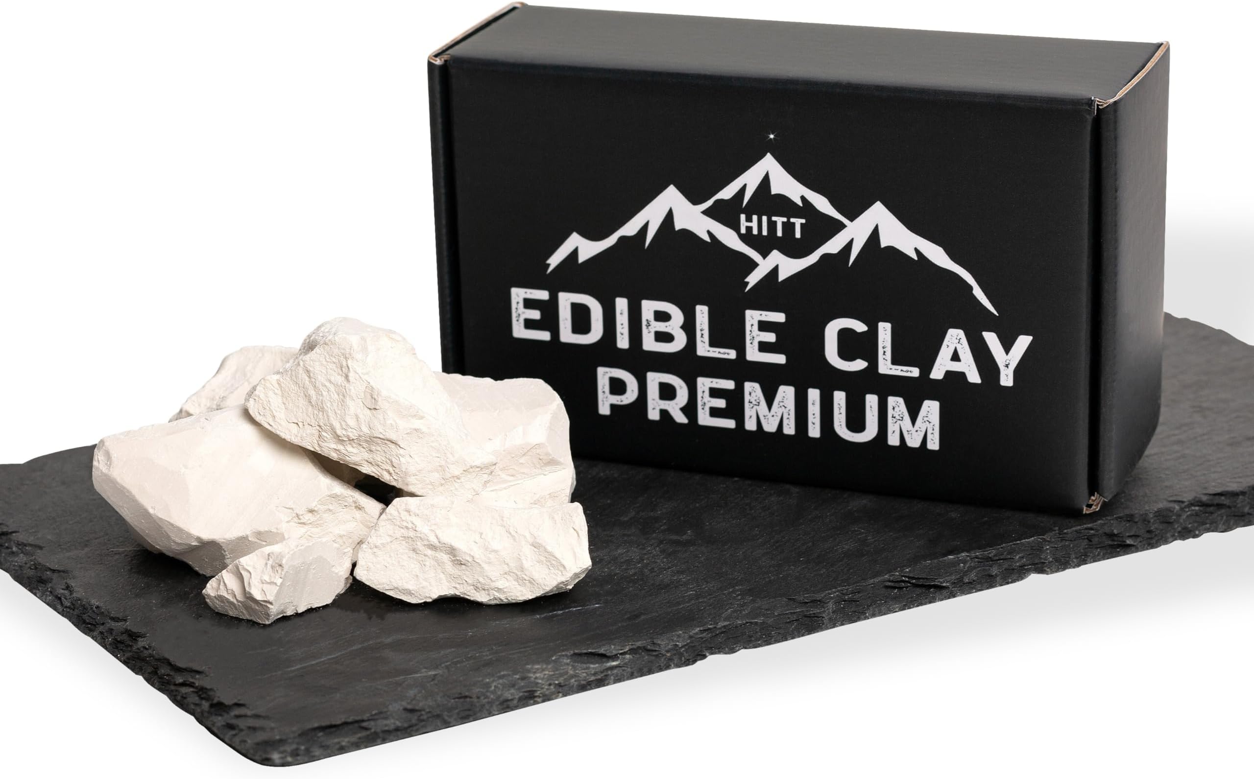 HITT Premium Edible White Clay — Earthy Flavor Crunchy Dirt Chunks for Eating, PICA Cravings and ASMR Food Content Creators — Handpicked, Organic, Ready to Eat PICA Alternative Snack — 7 oz / 200 g