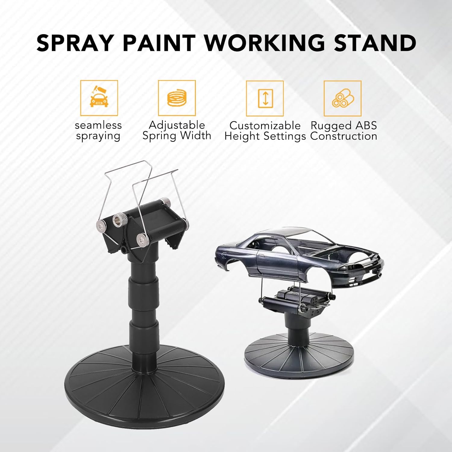 Spray Work Painting Stand, Painting Stand Base Holder, Adjustable Height Spray Work Painting Turn Table Stand, Spray Painting Stand Base for DIY Model Car