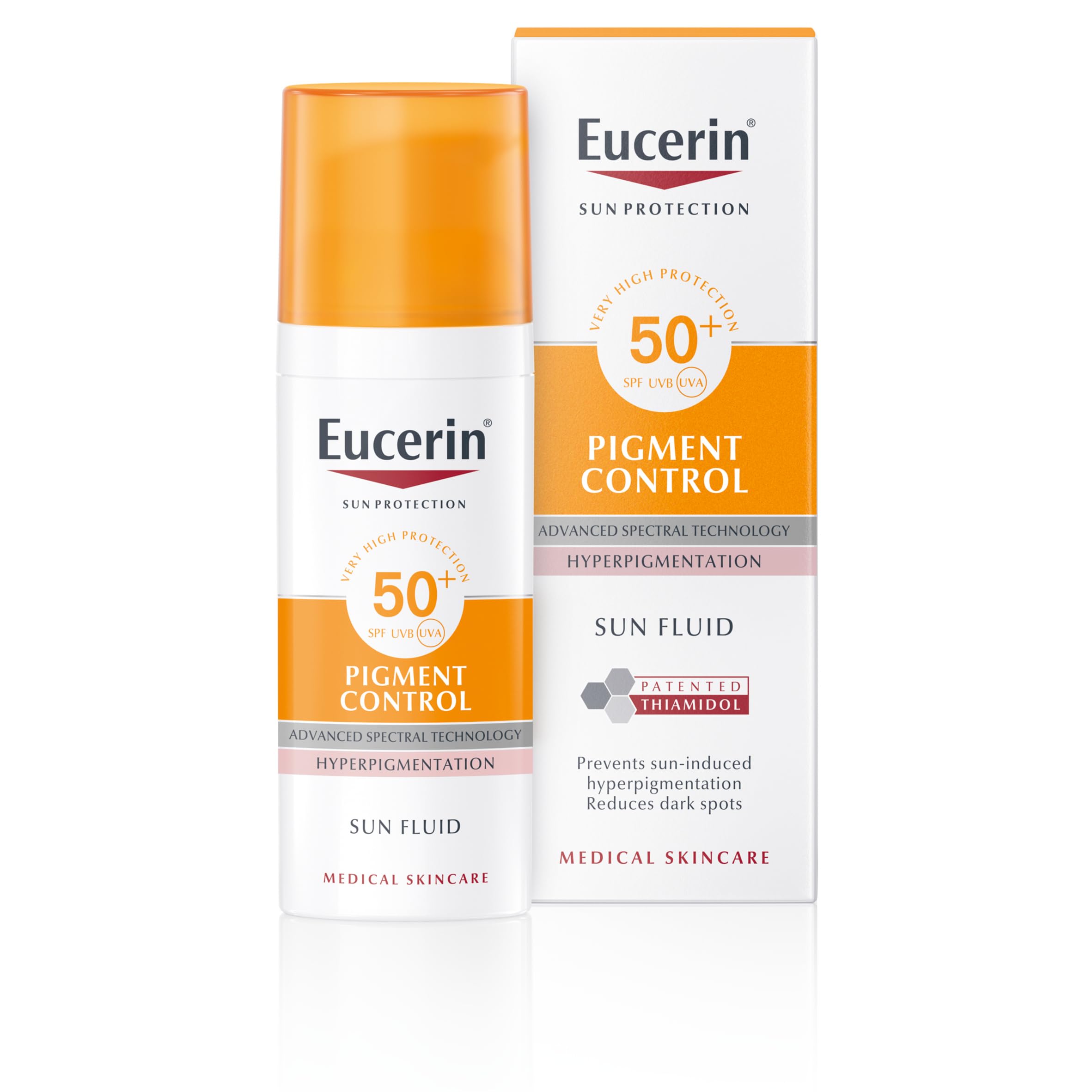 Eucerin Sun Face Pigment Control Sun Fluid SPF 50+ 50ml, Advanced Protection from Sun-Induced Hyperpigmentation, Facial Sunscreen for All Skin Types
