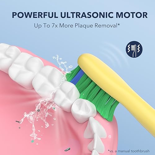 Miniatura 4 de Cepillo de dientes eléctrico Sonic para adultos y niños, cepillo de dientes eléctrico de 40,000 VPM, cepillos de dientes eléctricos ultrasónicos de