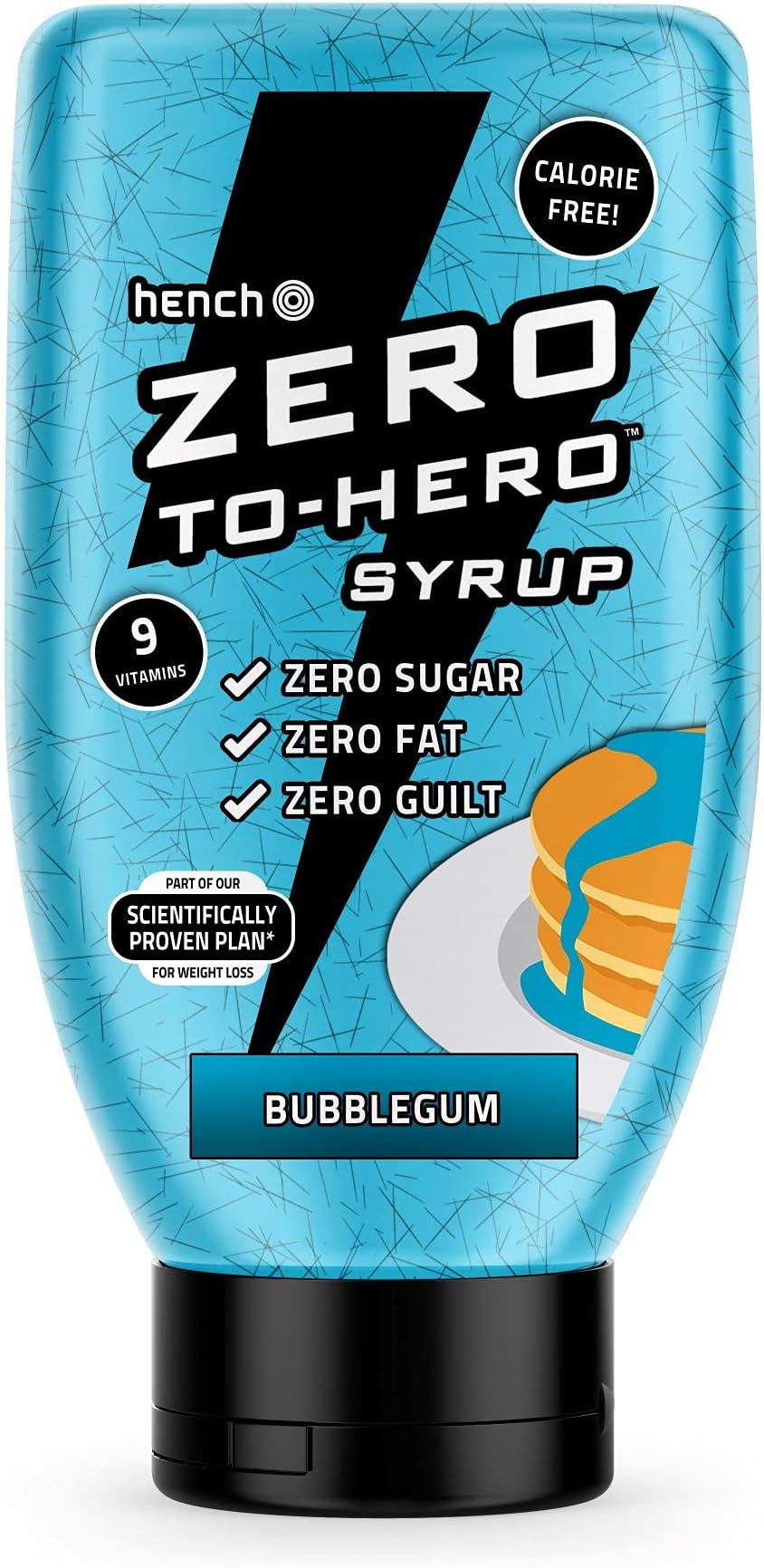 Hench Zero-to-Hero Syrup - Calorie Free, Sugar Free, Fat Free (Bubblegum)