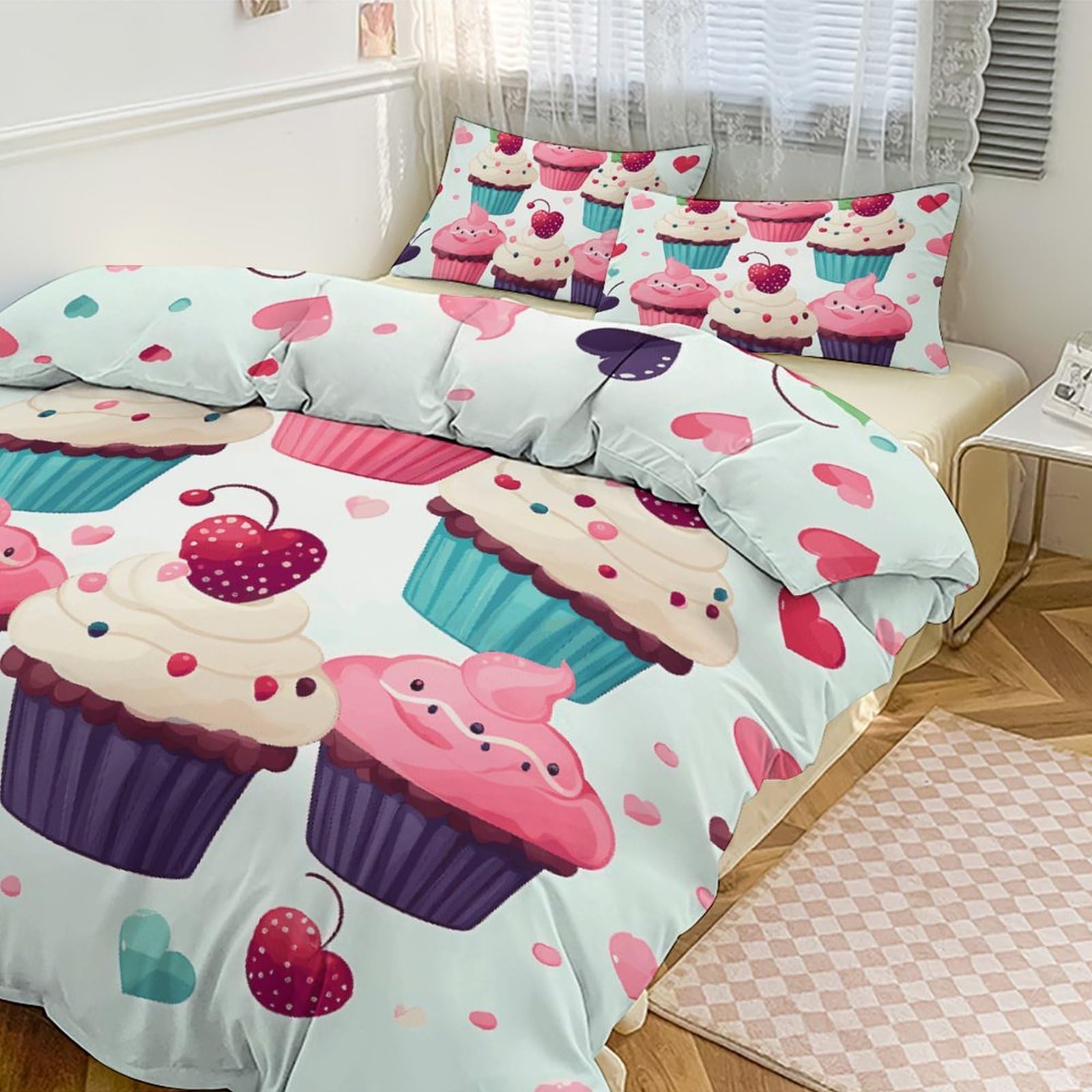 Housse de couette respirante avec fermeture éclair double 3 pièces