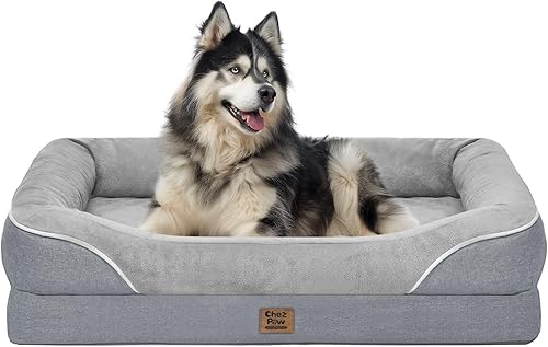 Miniatura 45 de Cama Ortopédica Lavable para Perros Grandes - Camas de Espuma Ortopédica Desmontable para Perros con Bordes Acolchados Cama Grande Impermeable para
