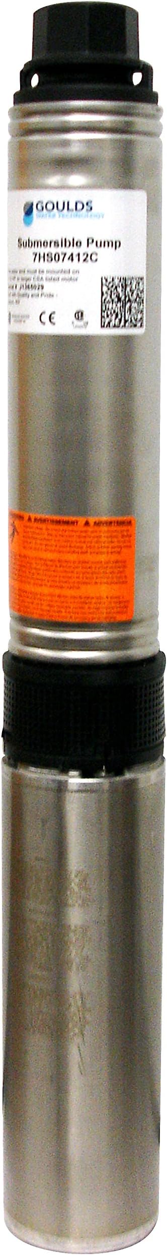 Goulds 18HS10422C 4" Submersible Water Well Pump, 18 GPM, 1 HP, 230 V, 2 Wire