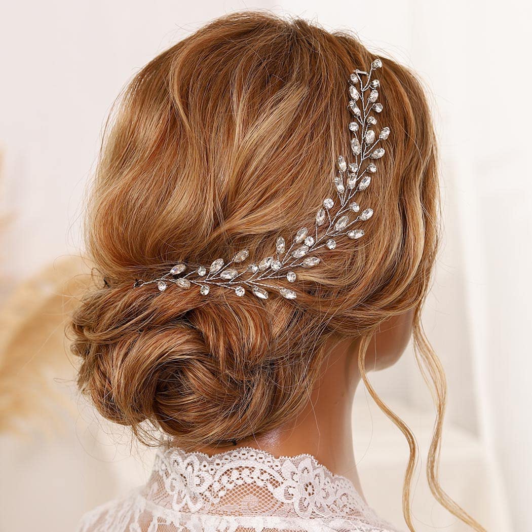 Amazon.com : JAKAWIN Bride Rhinestone Wedding Hair Vine 