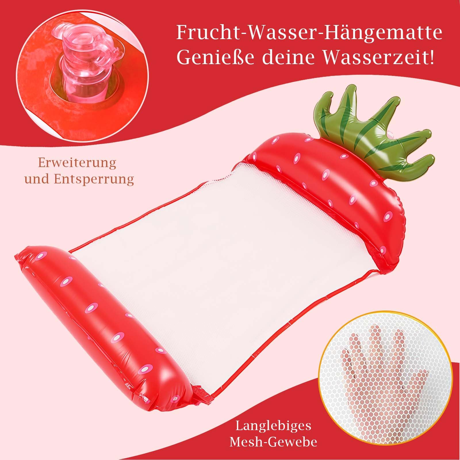 Pool Inflatables, Inflatable Pool Float for Adults with Headrest Large Lounger Raft - Image 3