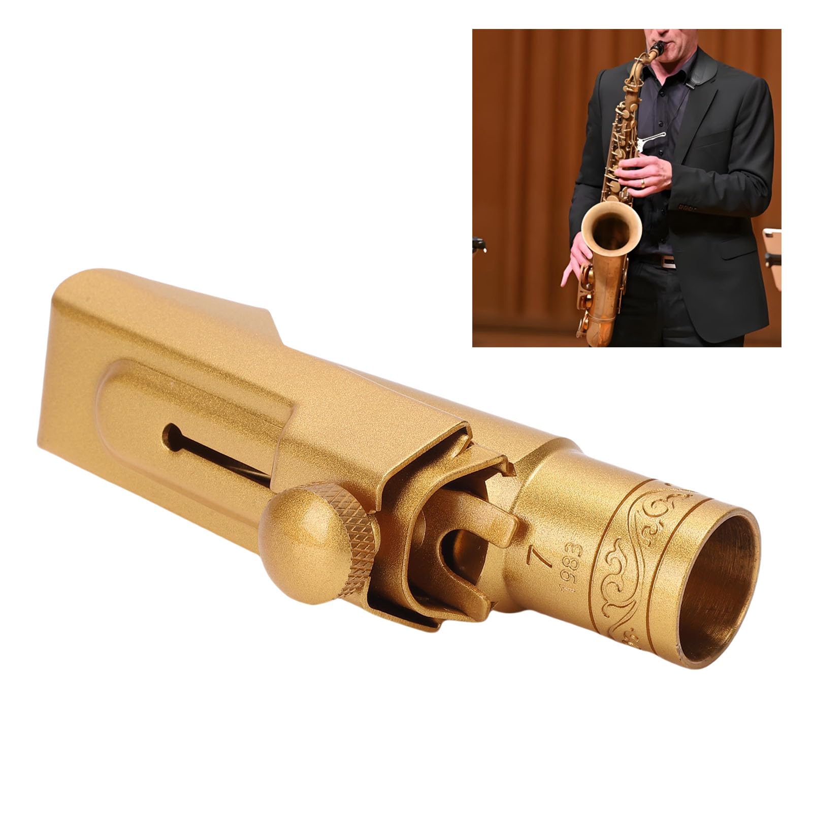 SUNGOOYUE Saksofon Altowy, Mosiężne Wysokiej Klasy Ustnik Saksowy dla Studentów Muzyków Jazz Classical Performance