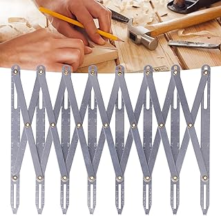 Aluminum Expanding Sewing Gauge, Adjustable Button Guide Measure, Quilting Marking Equal Space Divider Tool, Multifunctional Button Guide Spacing Device for Craft, Pleat, Button