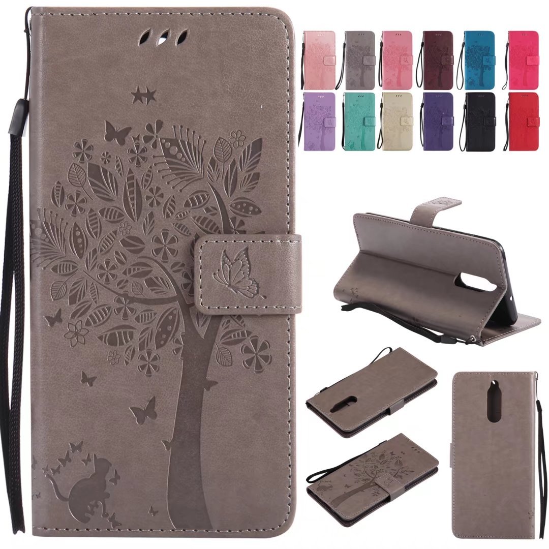 KARTXITAI Cover Compatibile con Huawei Mate 10 lite PU Pelle TPU Silicone Portafoglio Magnetica con Disegni Motivo Animale Flip Custodia in Libro Slot Schede Custodia-Volpe,neve