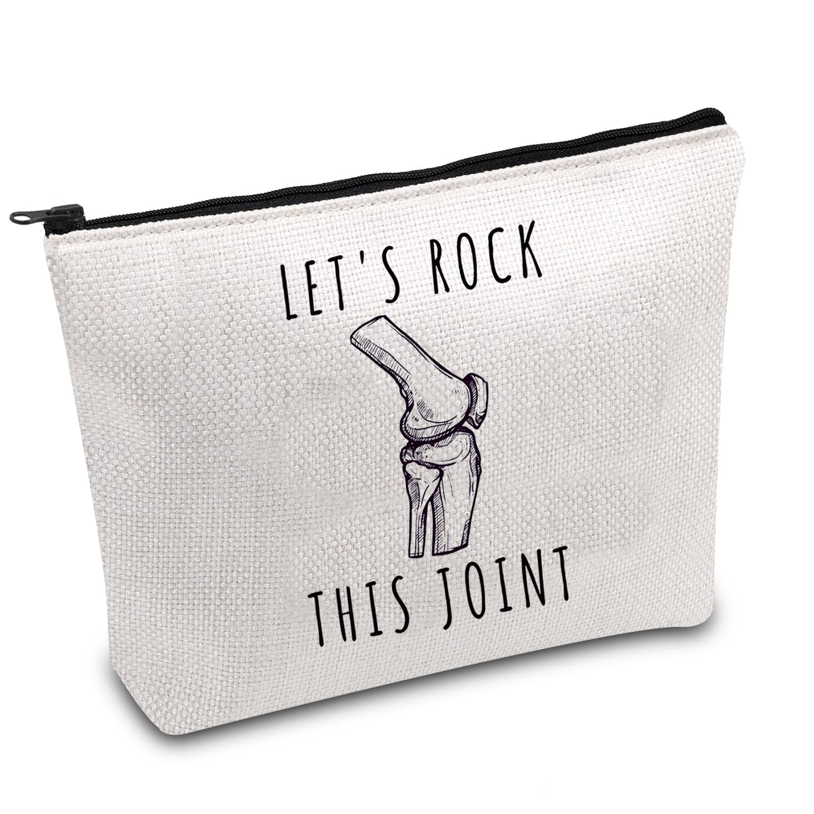 FOTAP Chiropractor Gift Doctor of Physical Therapy Makeup Bag Knee Replacement Surgery Gift Knee Recovery Cosmetic Bag ACL Injury Gift (this joint)