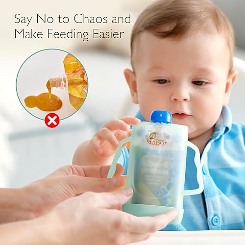 Miniatura 5 de Momcozy Soporte para bolsas de alimentos y cajas de bebidas, el soporte para bolsa de bebé permite que el bebé se alimente y evite desorden, el asa