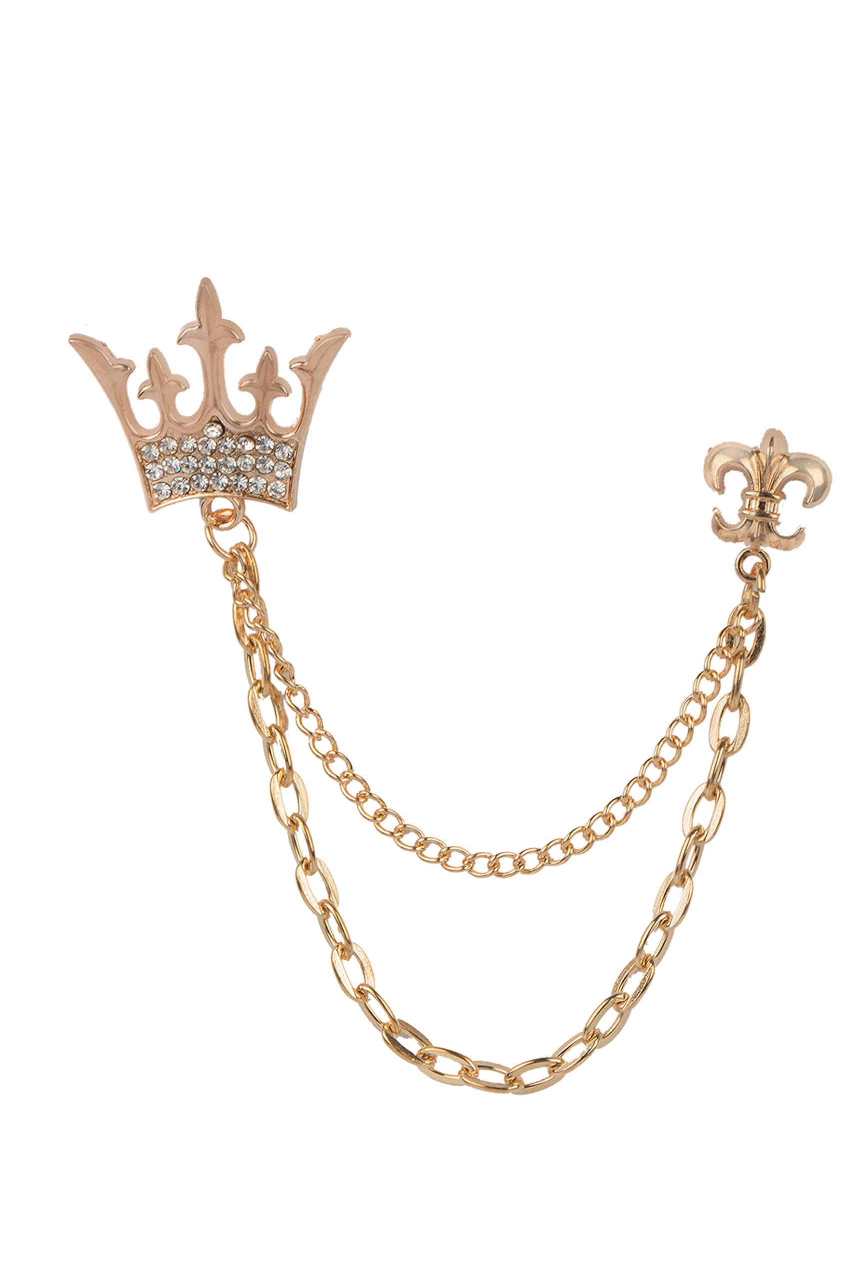 Adorn Crown Chain Brooch For Men - Golden For Suits, Coats (B08FBN5D9T) Amazon Price History, Amazon Price Tracker