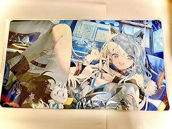 白上フブキ　4周年記念　ラバーマット　プレイマット　デッキケース スリーブ Amazon.co.jp: 白上フブキ 活動4周年記念ラバーマット : おもちゃ