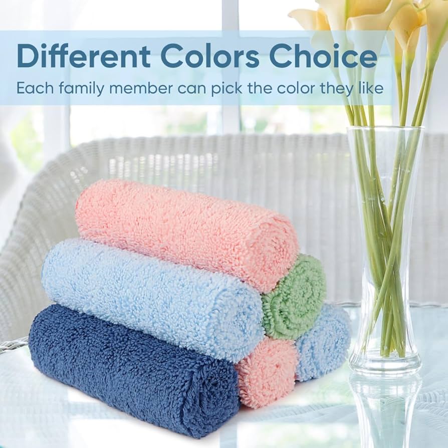 Amazon.com: HOMEXCEL Microfiber Washcloths 12 Pack, Highly