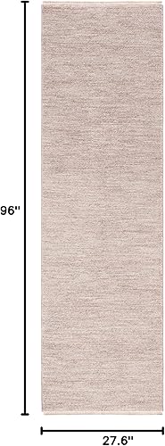 Miniatura 2 de Safavieh Lasa Collection LAS106A - Alfombra de pasillo de 2 pies 3 pulgadas x 8 pies color beige no desprende pelusa con flecos para entrada