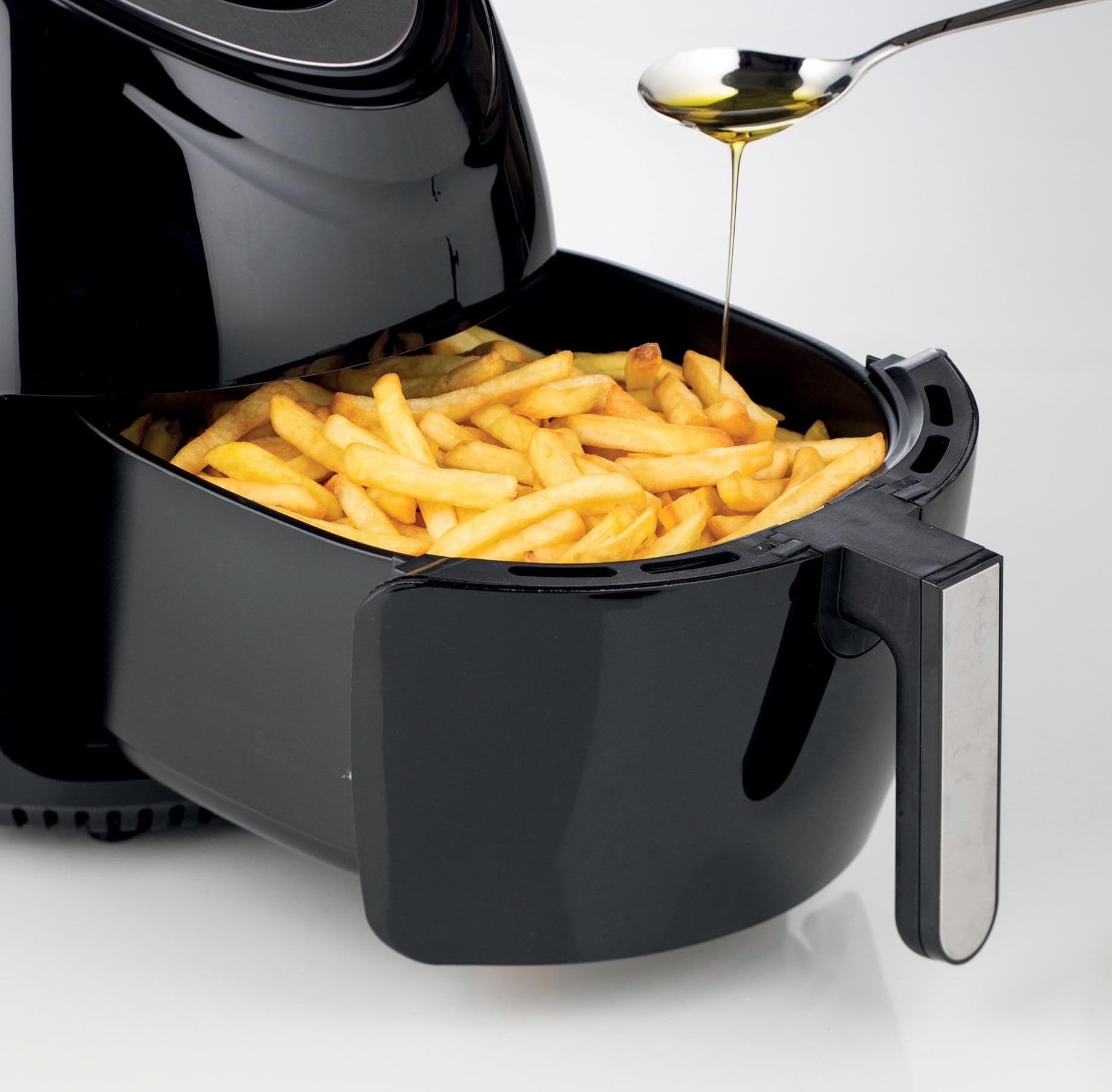 Ariete 4618 Airy Fryer XXL- Friggitrice ad Aria - Frigge 2,5 kg di Patatine Fritte - 7 Litri - Cottura Senza Olio e Grassi - 1800 Watt - Nero