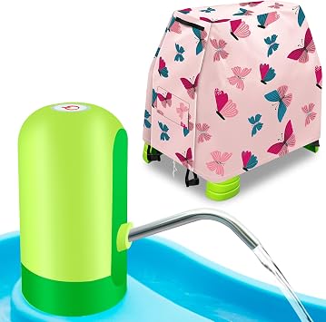 Intoypad Water Table Pump and Cover Set Rechargeable Water Pump & Waterproof Cover for Step2 Outdoor Kids Play Tables Summer Backyard Water Toys Accessories