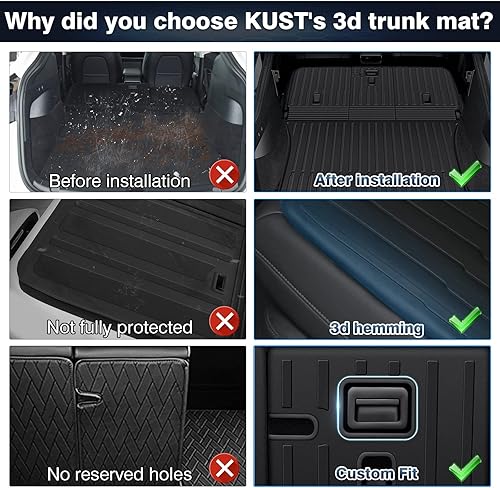 Vista 63 de KUST Tapete de maletero personalizado para Toyota GR Supra 2020-2024 2025, accesorios de carga para todo tipo de clima, tapete de suelo de maletero