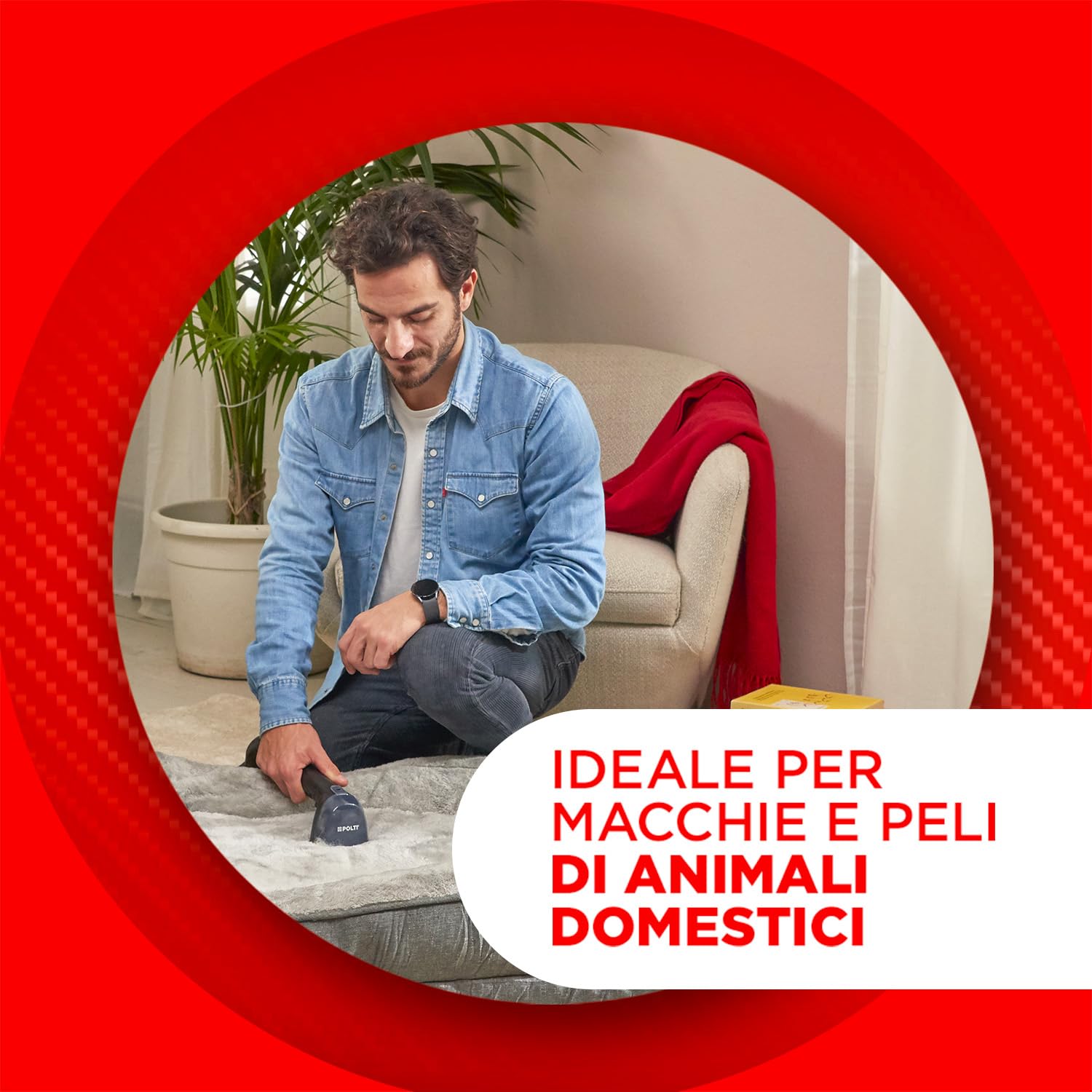 Polti StainOver SC20, Lavatappeti a Vapore 4 in 1 per Rimuovere le Macchie, con Funzione Vaporetto, Tecnologia SteamActive, Ideale per chi ha Animali, 9 accessori inclusi, Grigio
