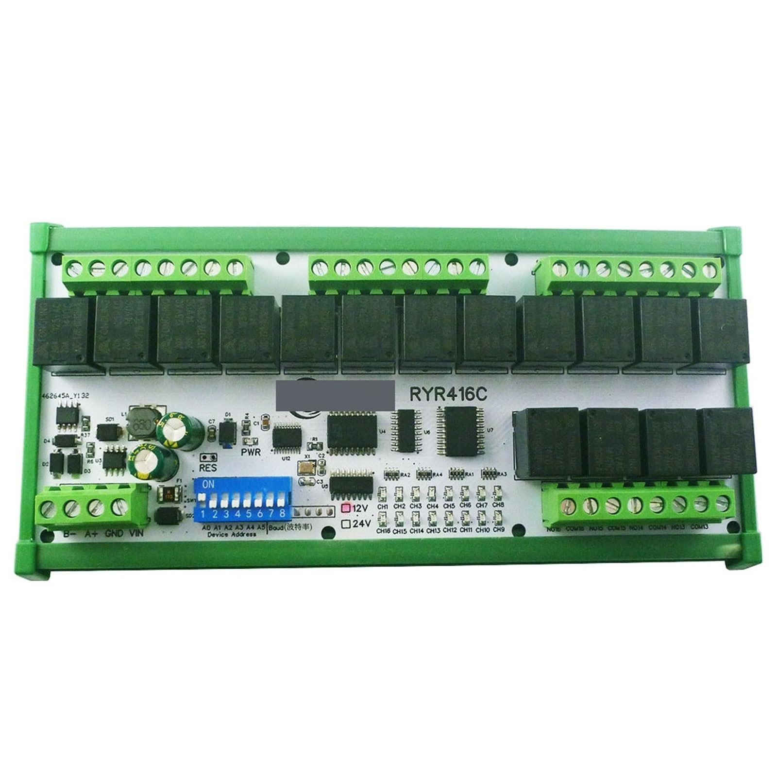 Relais RS485 Modbus 16CH 12V résout le manque d'extensions IO