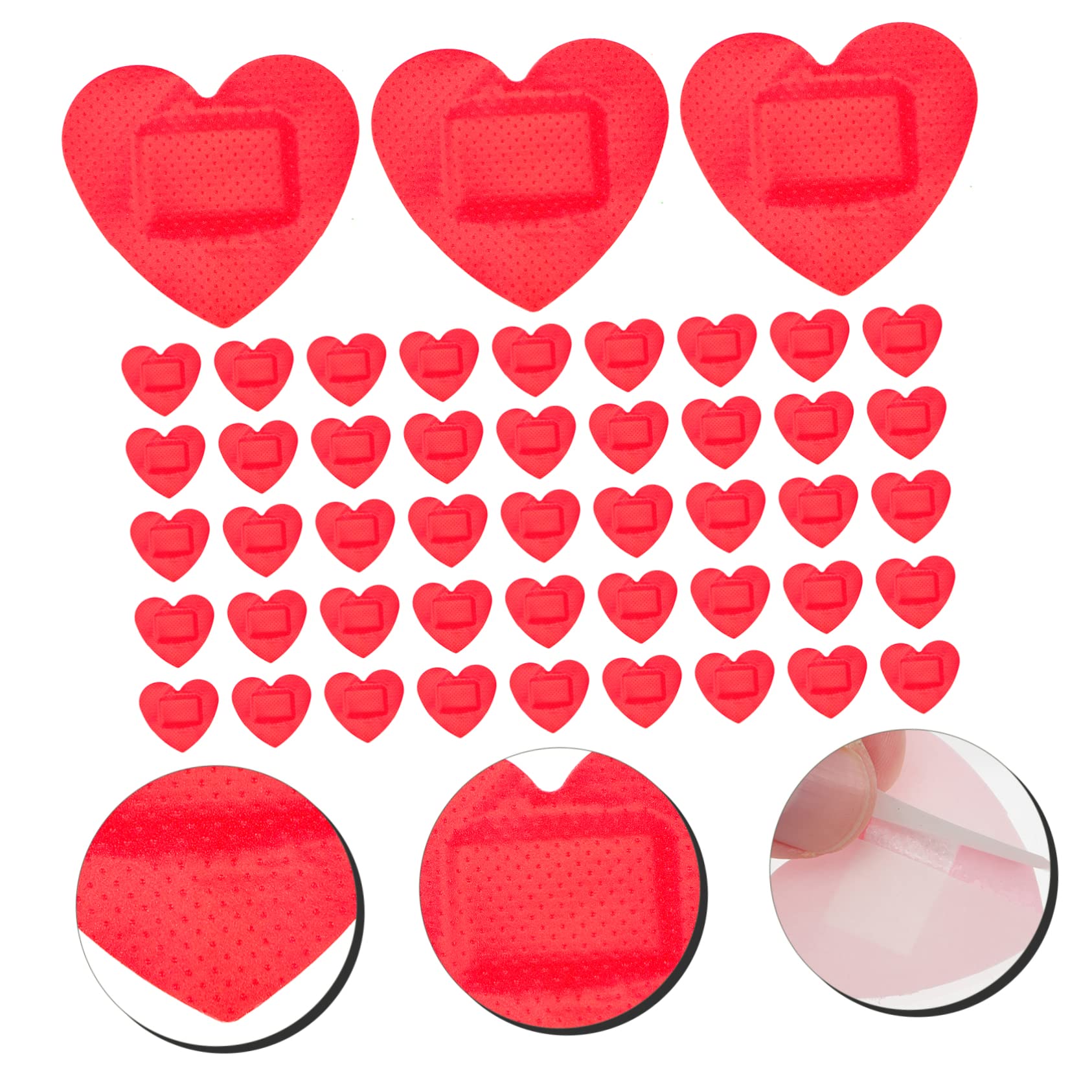 150 piezas Apósitos Adhesivos Forma de Corazón Transpirables Vendajes Elásticos Impermeables para Heridas Parches de para Adultos
