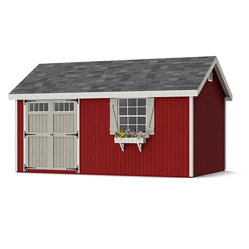 Little Cottage Co. 10x16 Colonial Pinehurst Shed with Operable Window,
