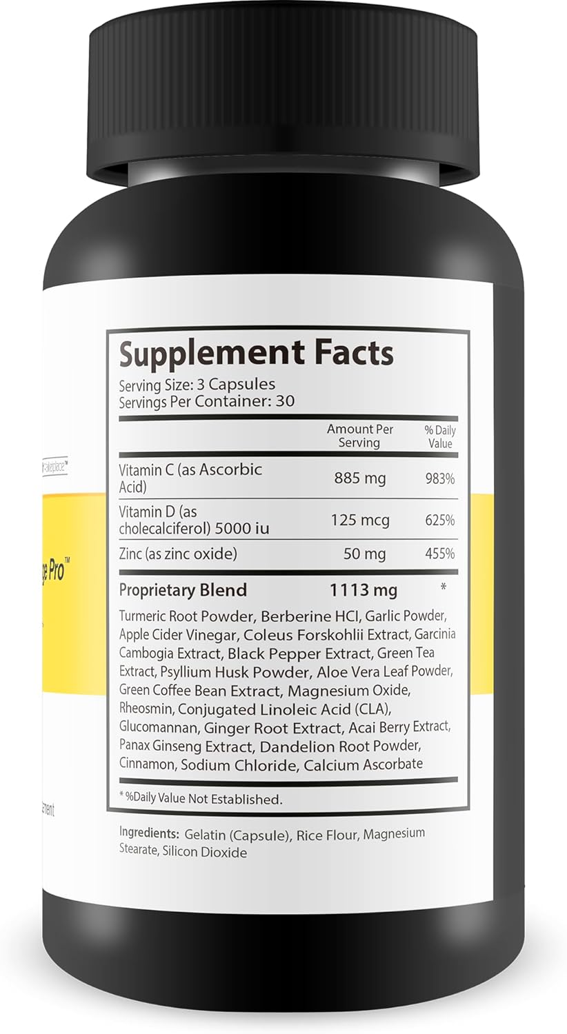 Cortisol Health & Manage Pro - Stress Hormone & Immune Support - Promote Healthy Cortisol Levels & Immune Function - Vitamin D3, Magnesium, Ginseng, Vitamin C, Zinc - Helps with Stress Relief & Mood
