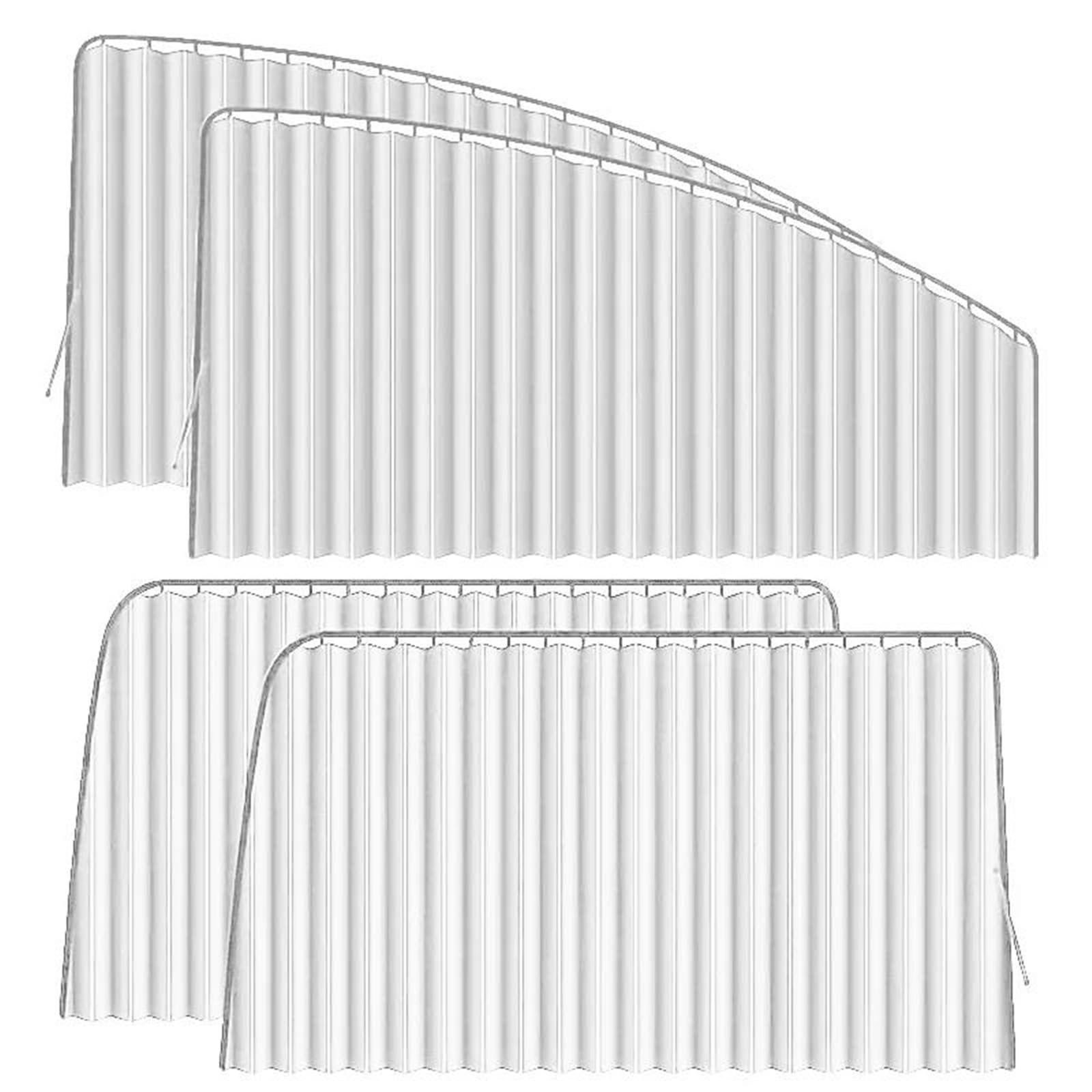 Parasoles Magnéticos Ajustables Para Ventanas De Coche Para Acampar 4 Unidades Portátiles Parasol Coche Magnético(Silver-4pcs)