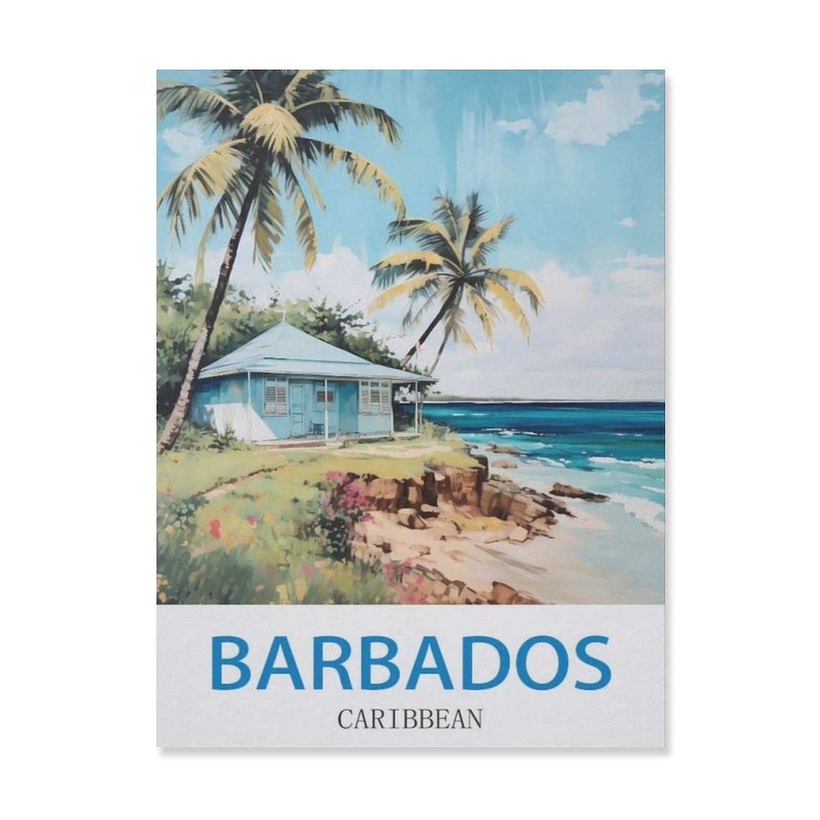 Barbados Caribbean，Tin Sign Vintage Retro Man Cave Bar Pub Shed Novelty Gift Aluminium Metal Tin Wall Décor Sign(15x30cm）6x12 inch-EE100
