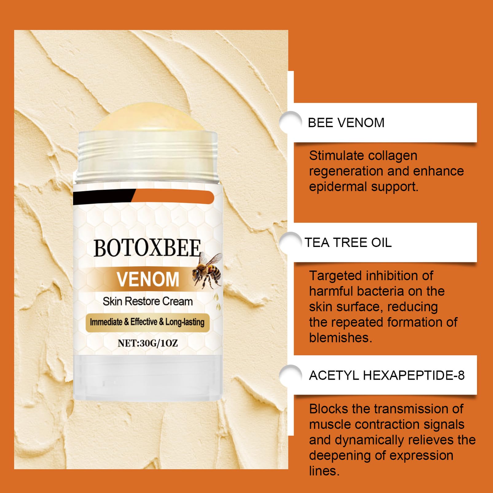 Bee Venom Firming Serum Stick, Flysmus Firming Serum Stick, Skin Tightening Cream For Face - Image 3