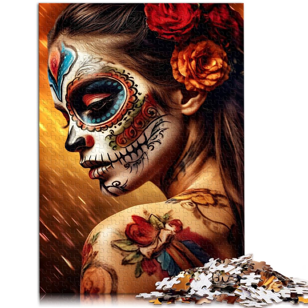 puzzle 2000 pezzi per adulti Ragazza del giorno dei morti Riduzione dello stress interessante Migliorare l'amore tra le coppie 70x100cm