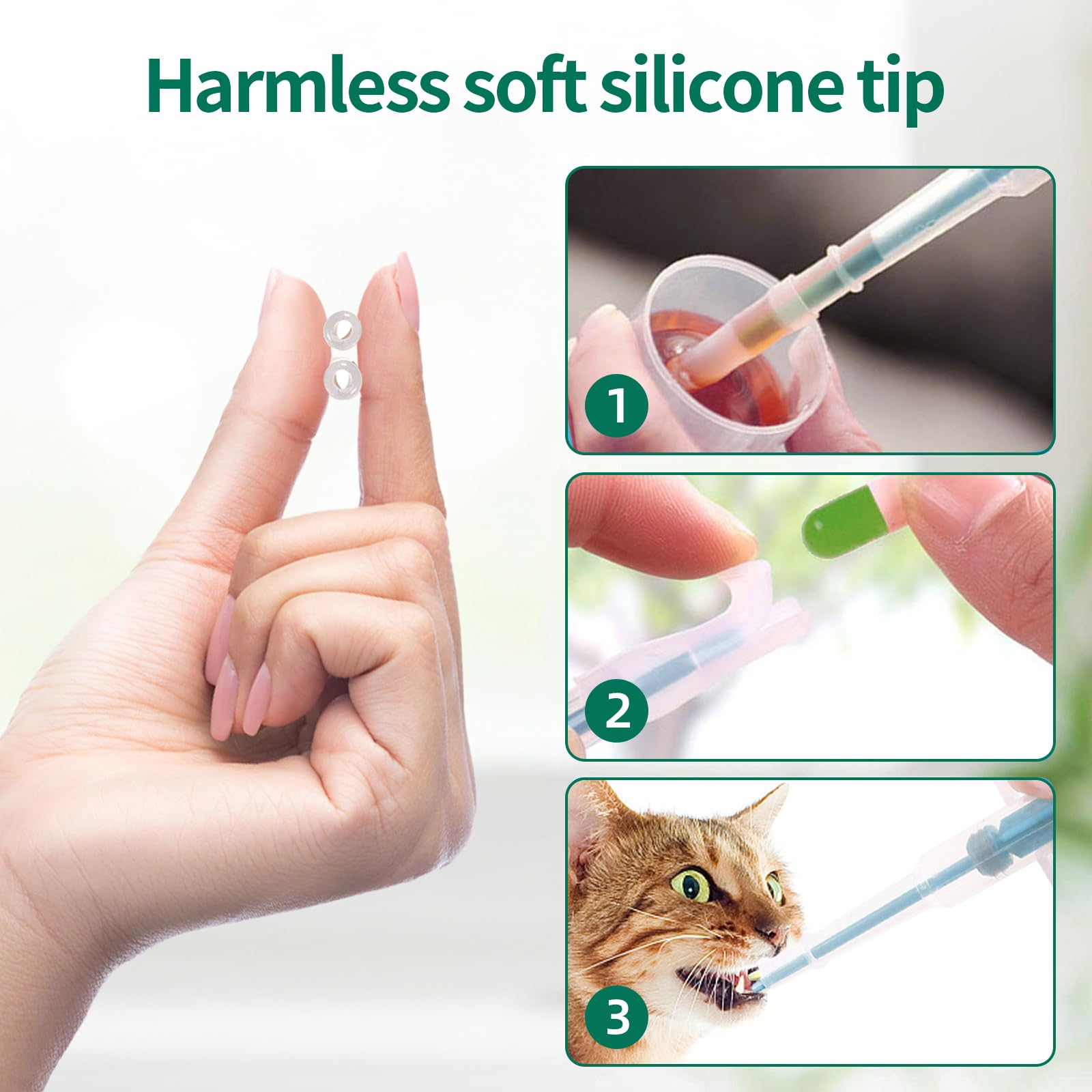 2 Sparapillole Per Animali Domestici - Siringa Con Punta Morbida Per Somministrare Medicine A Gatti E Cani - Foto 10